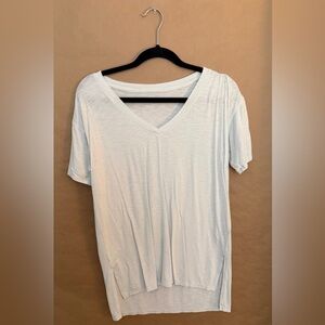 American Eagle Outfitters Light Blue V-Neck Tee